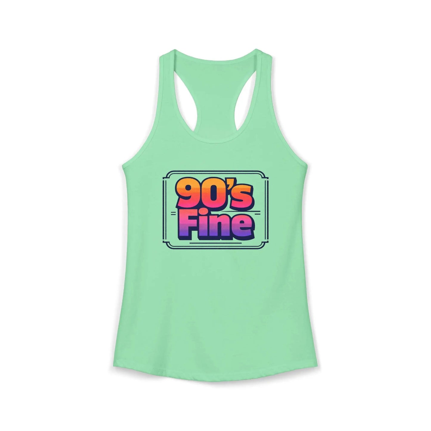 90's fine Women's Ideal Racerback Tank by Printify