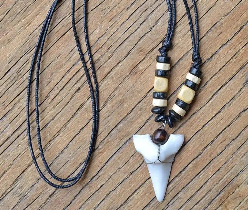 Men's Imitation Shark Tooth Pendant by GJG Denim