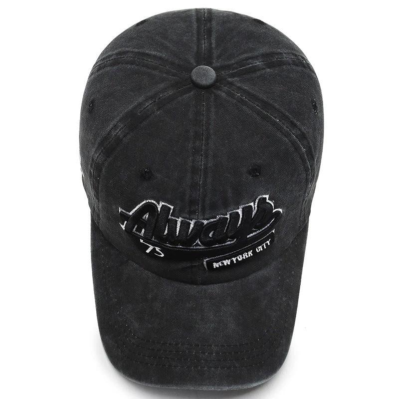 Washed Denim Casual Baseball Cap For Men by GJG Denim