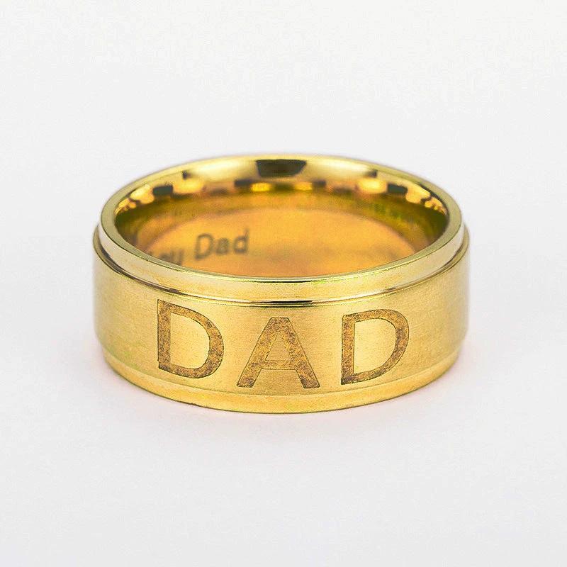 Monogram Titanium Steel Ring For Men by GJG Denim