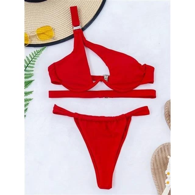 halter with hollow cut out Swimsuit bikini by GJG Denim