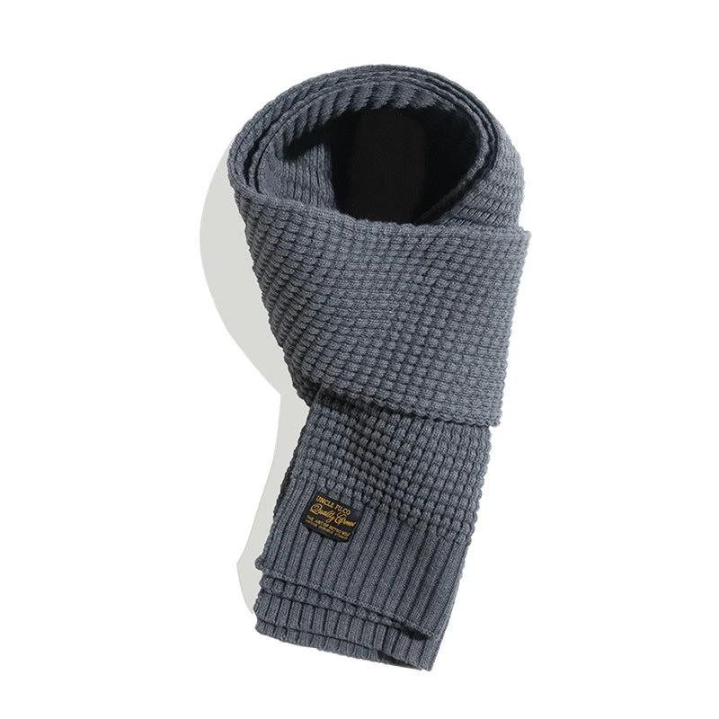 Retro Knitted Woolen Warm Scarf For Men by GJG Denim