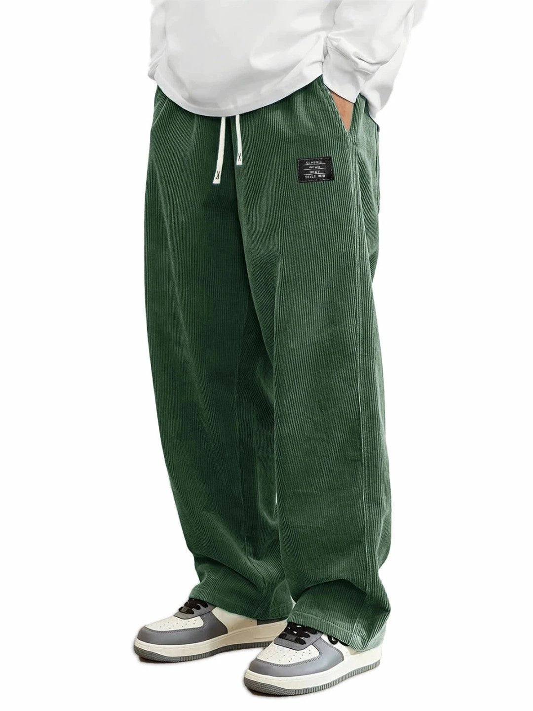 Men's Relaxed-fit Corduroy Casual Pants by GJG Denim
