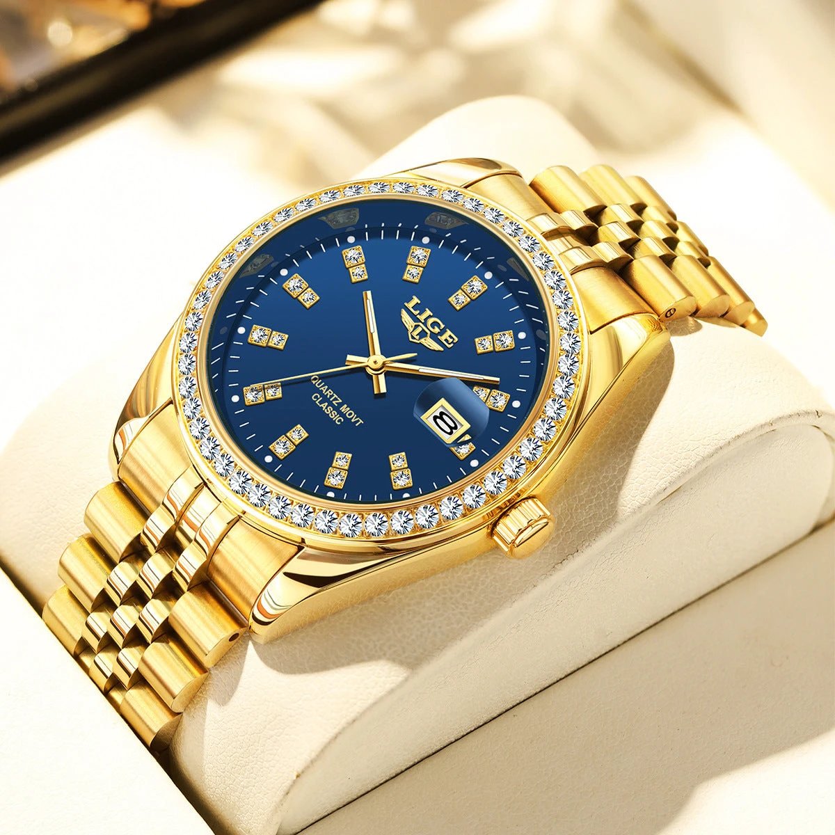 Big-dial Elegant Quartz Watch For Men by GJG Denim