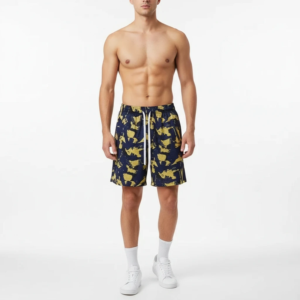 Casual Breathable Fitness Muscle Sports Shorts by GJG Denim