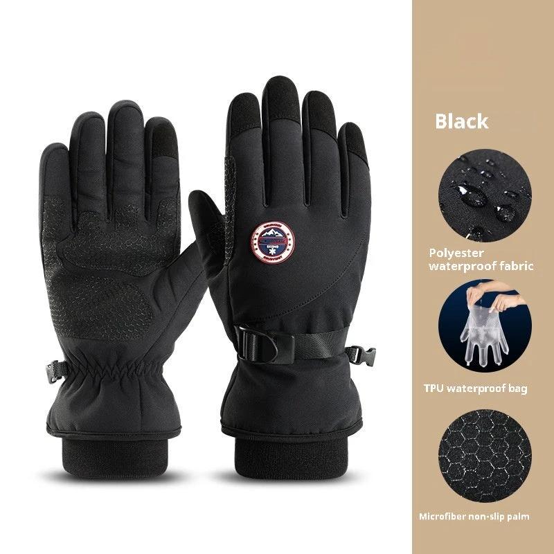 Winter Men's Warm Skiing Outdoor Sports Riding Gloves by GJG Denim