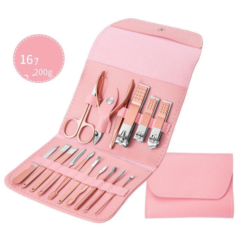 Professional Scissors Nail Clippers Set Ear Spoon Dead Skin Pliers Nail Cutting Pliers Pedicure Knife Nail Groove Trimmers by GJG Denim
