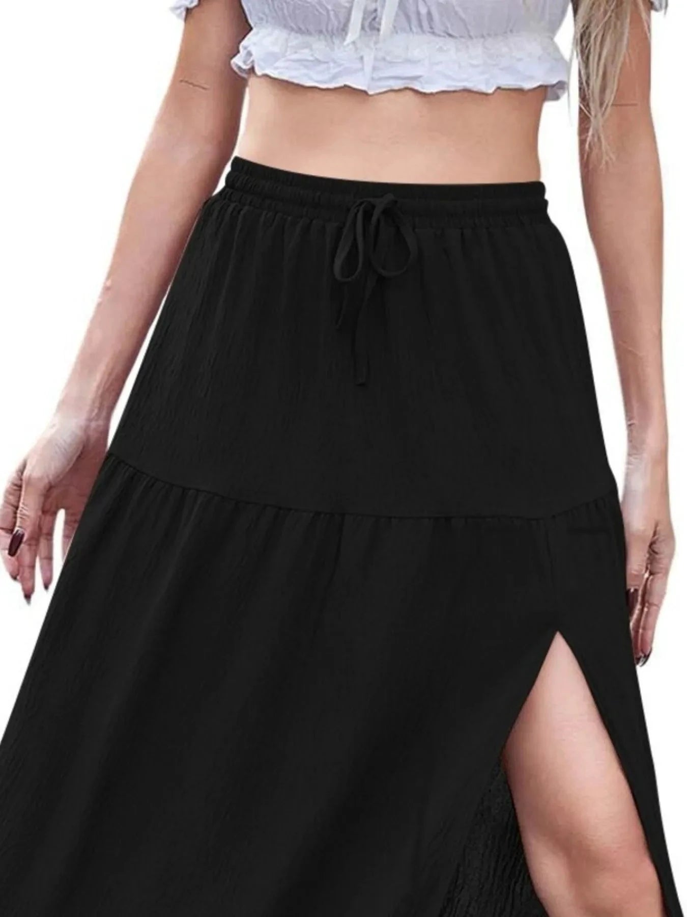 Full Size Slit Maxi Skirt Plus Size by Lady Ros