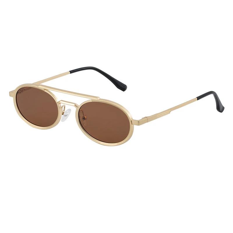 Retro-style Oval-frame Steampunk Sunglasses For Men by GJG Denim