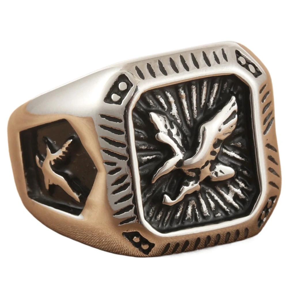 Men's Stainless Steel Eagle Ring by GJG Denim