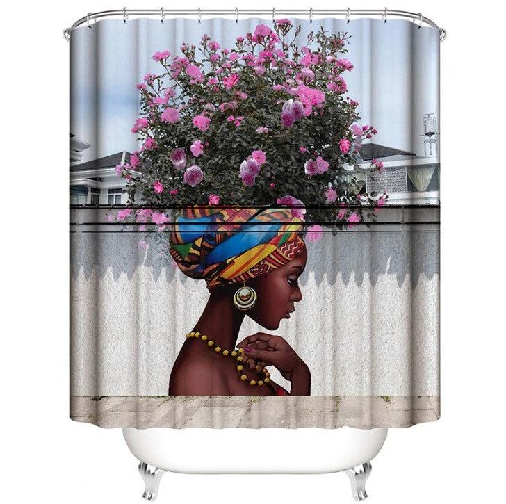 Black Is Art Shower Curtain by GJG Denim
