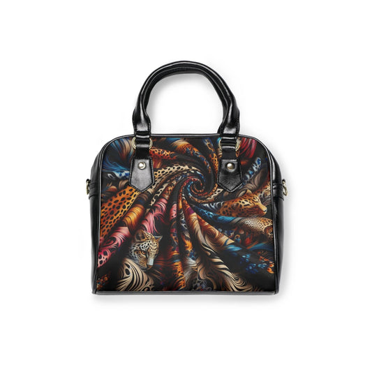 Vibrant Leopard Print Shoulder Handbag - Trendy Tote for Fashion Lovers by Printify