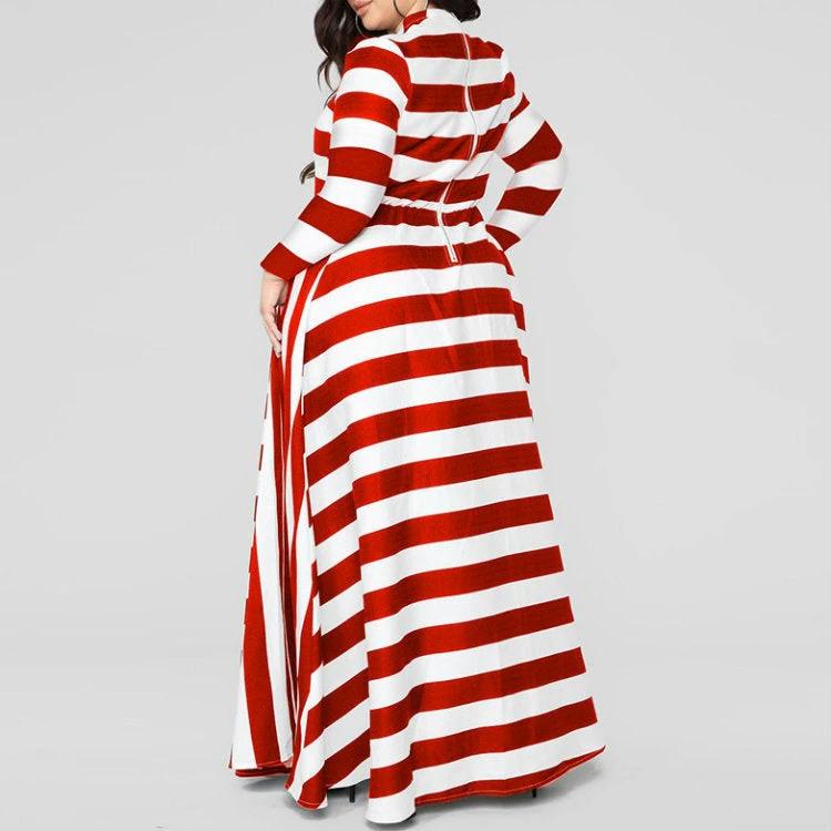 Loose Women''s Dress Plus Size Striped Woman's Dress by GJG Denim