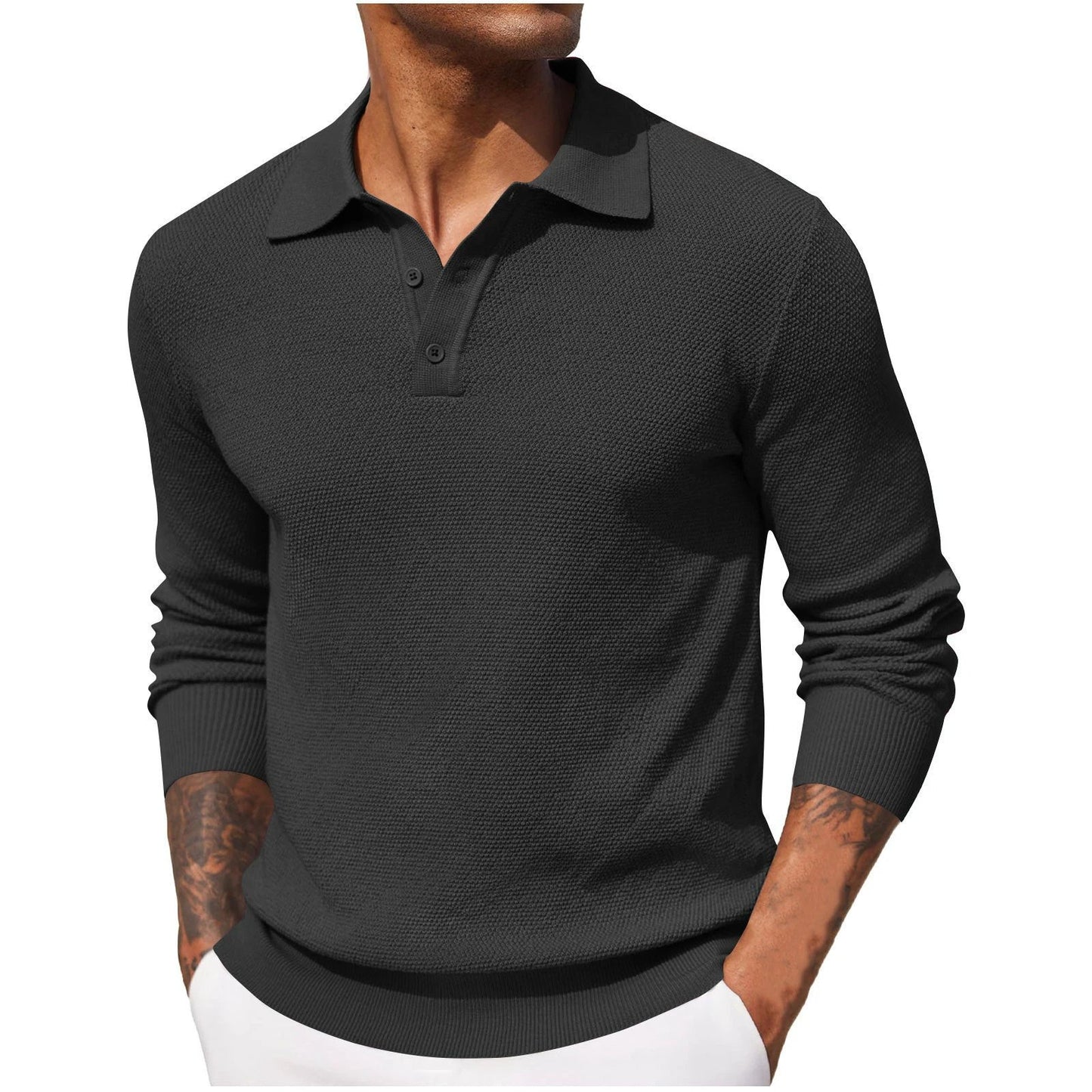 Men's Casual Long Sleeve Shirt by GJG Denim