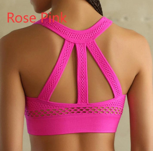 Push Up Sports Bra High Impact Running Padded Women Sexy Seamless Brassiere Sport Bra Top For Yoga Fitness Workout Active Wear by GJG Denim