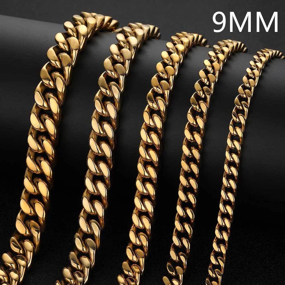 Stainless Steel Cuban Chain For Men by GJG Denim