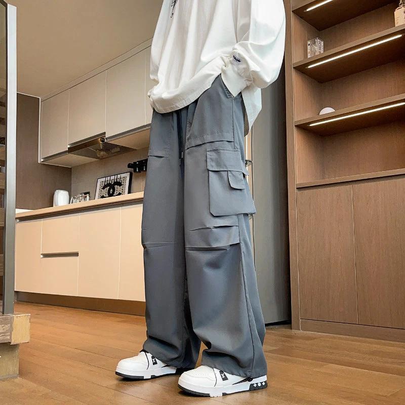 Loose Straight Casual Cargo Pants For Men by GJG Denim