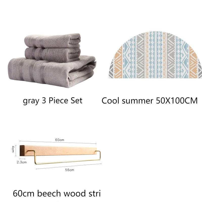 Bamboo Towel Set - Antibacterial And Hypoallergenic by GJG Denim