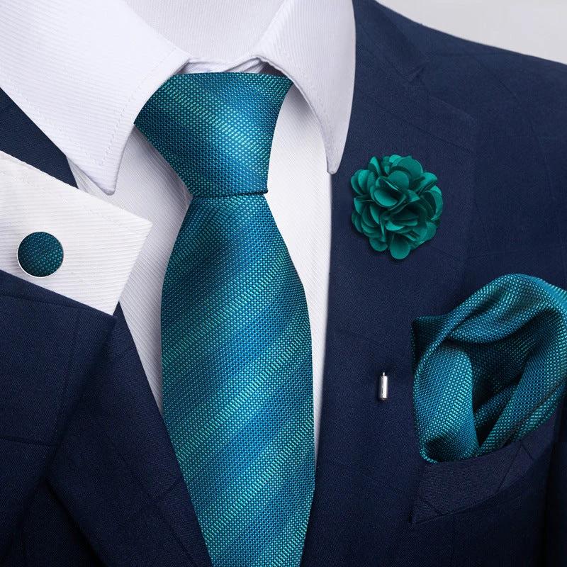 Men's Tie and Pocket Square Combo by GJG Denim