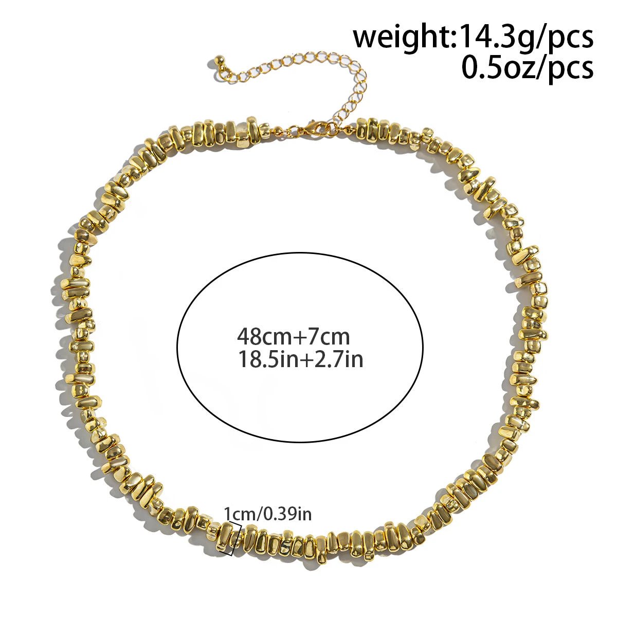 Niche Uniquely Shaped Beaded Necklace For Men by GJG Denim