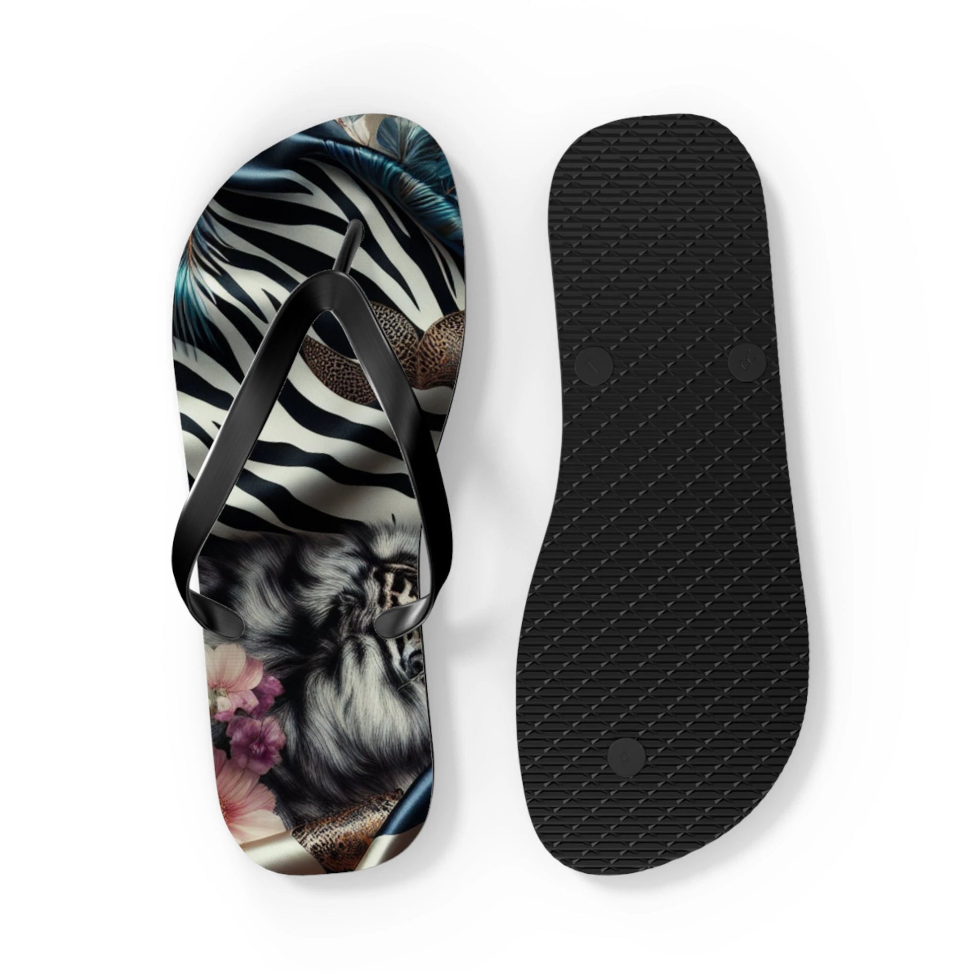 Boho Chic Flip Flops - Trendy Summer Footwear for Beach Days, Pool Parties, Casual Outings, Vacation Essentials, Gift for Her by Printify