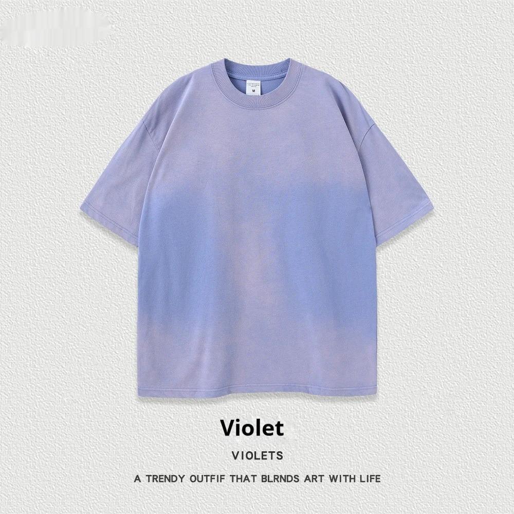 Retro Washed Short Sleeve Round Neck T-shirt by GJG Denim