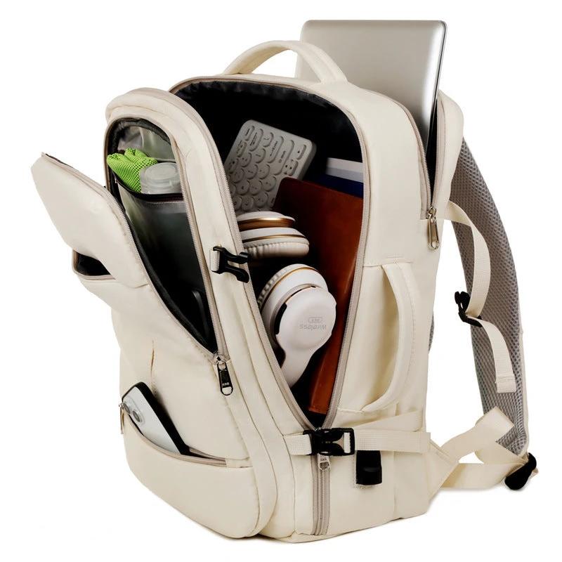 Large Capacity Backpack For Men w/ Multiple Pockets And Zippers Versatile Computer Bags Business Travel Backpack by GJG Denim