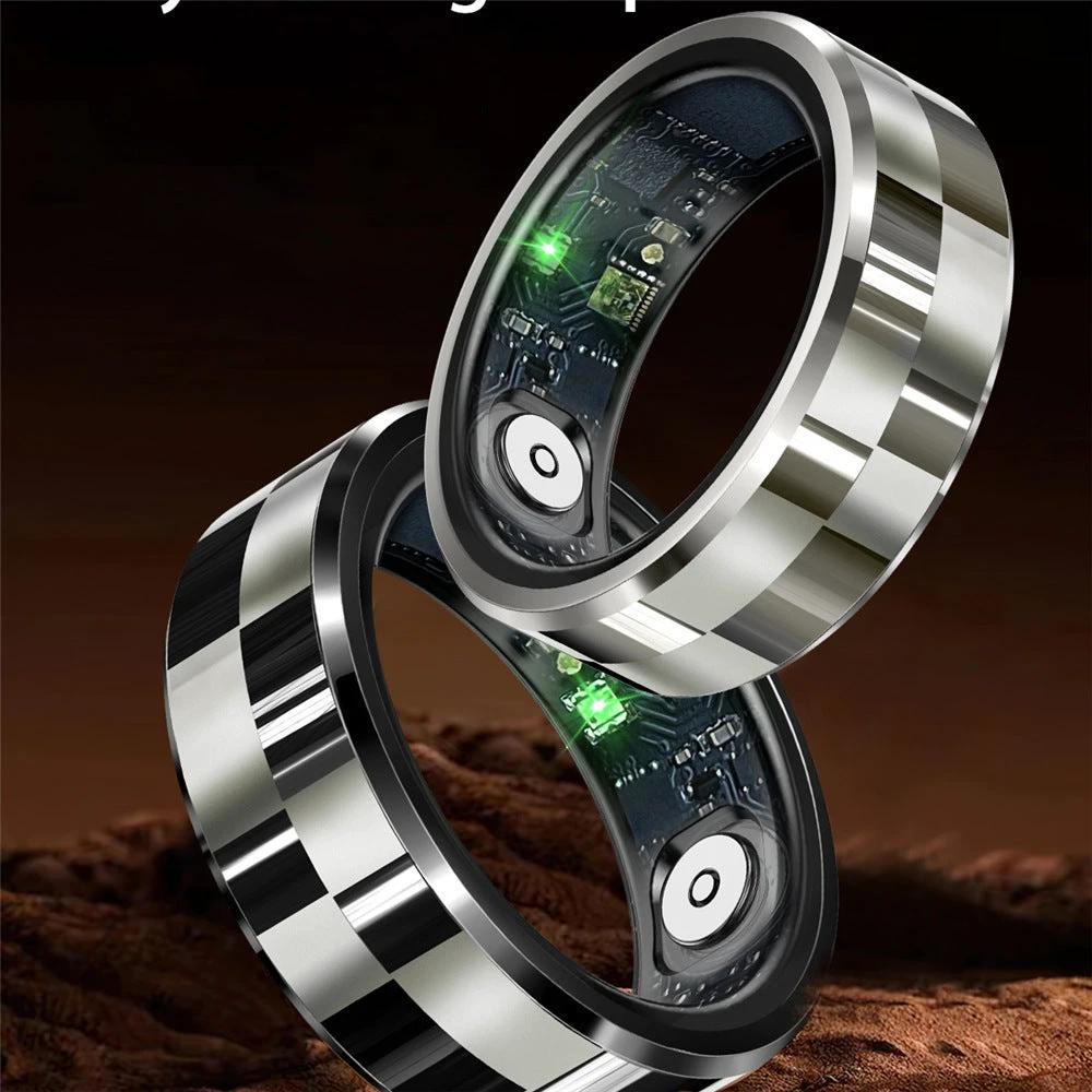 R9 Smart Ring With Charging Bin Heart Rate Blood Pressure Blood Oxygen Sleep Health Monitoring by GJG Denim