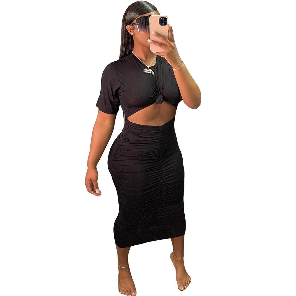 Ruched Short Sleeve Dress Set by GJG Denim