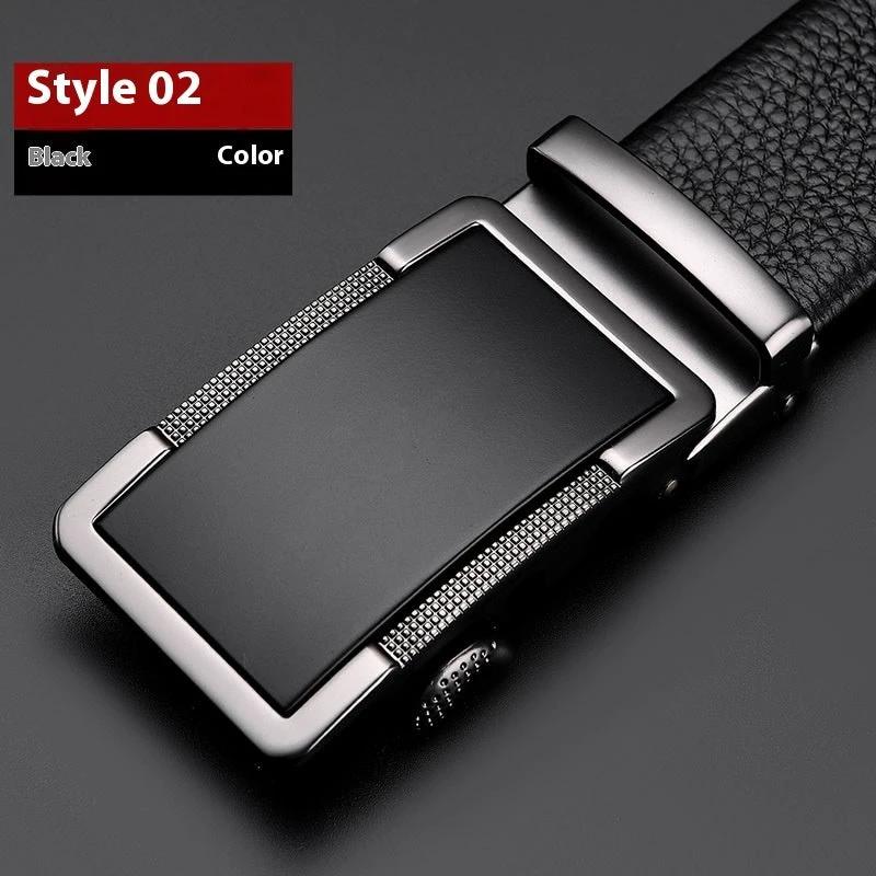 Men's Leather Comfort Click Belt by GJG Denim