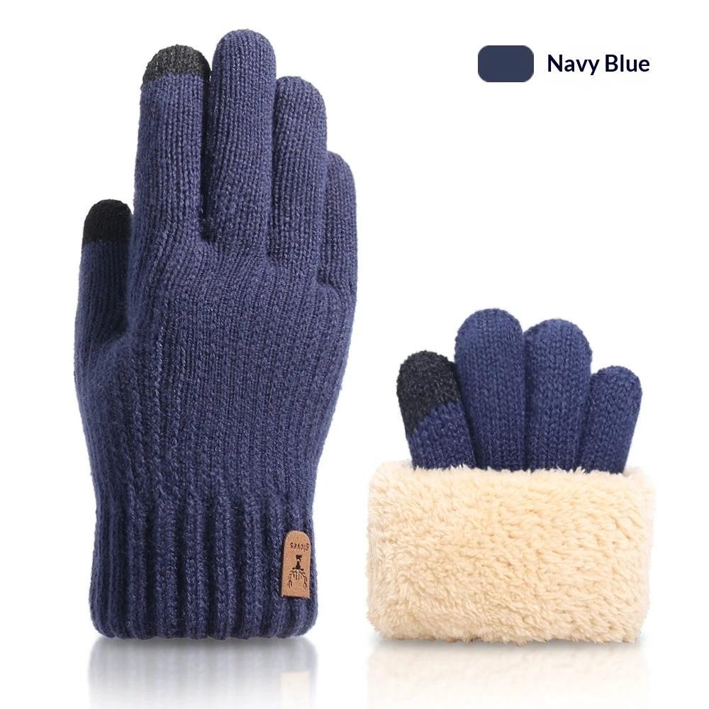 Fall And Winter Touchscreen Gloves For Men With Fleece Lining by GJG Denim