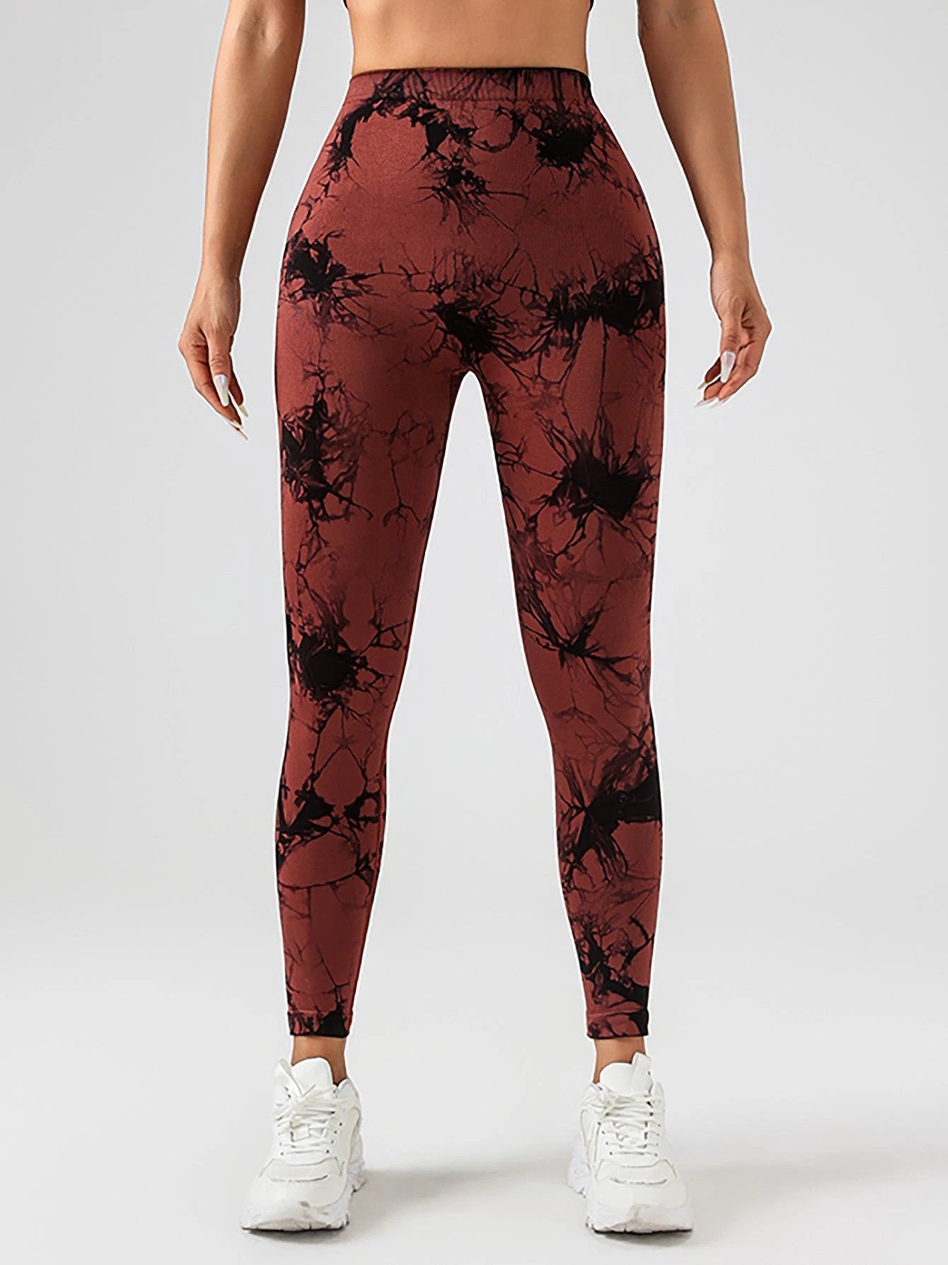 Tie Dye Slimming Yoga Leggings, Butt Lifting High Stretch Casual Fitness Yoga Pants, Women's Activewear by GJG Denim