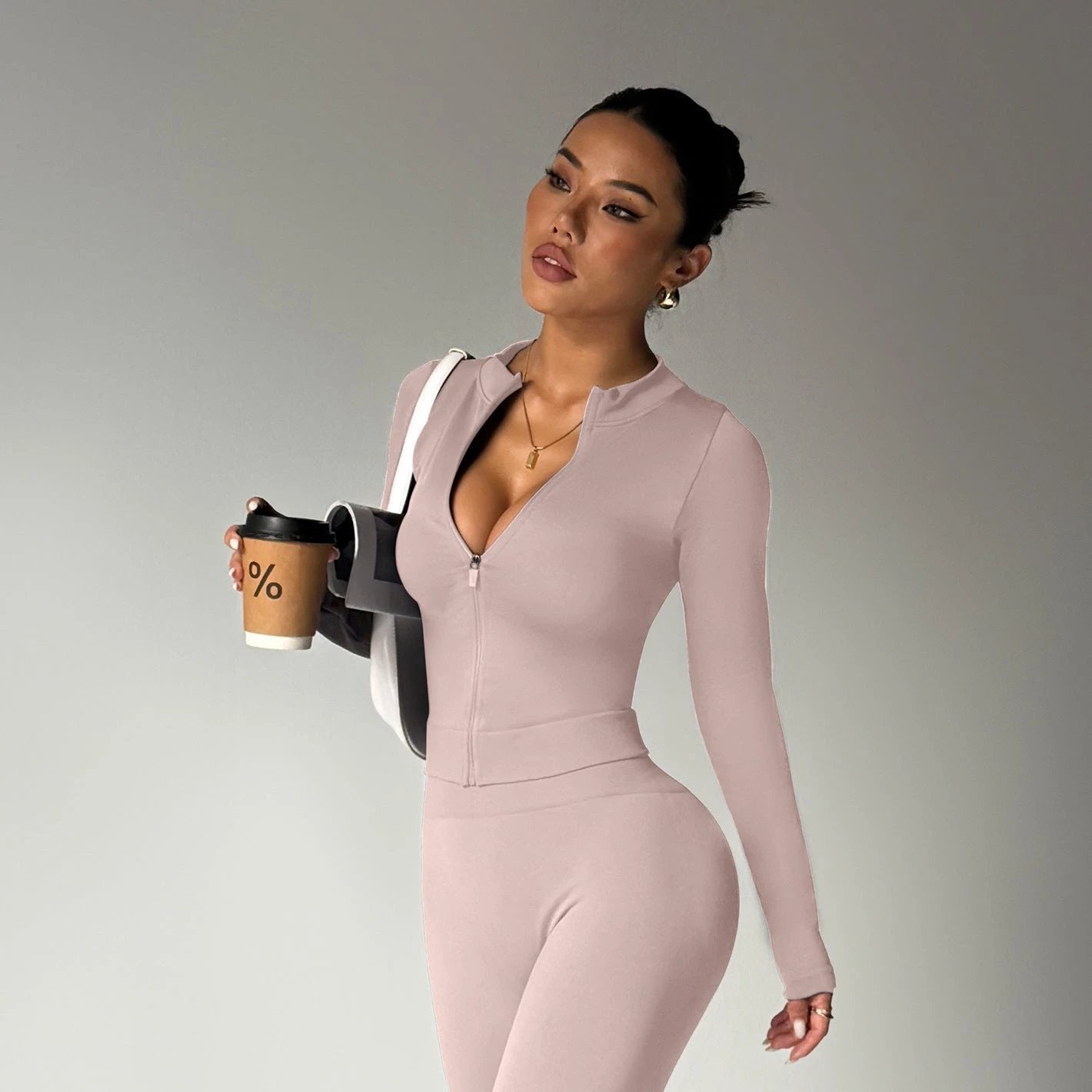 High Waist Yoga Suit Sports Fashion Casual Workout Clothes by null