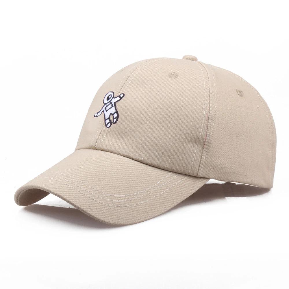 Solid Color Embroidered Astronaut Baseball Cap For Men by GJG Denim