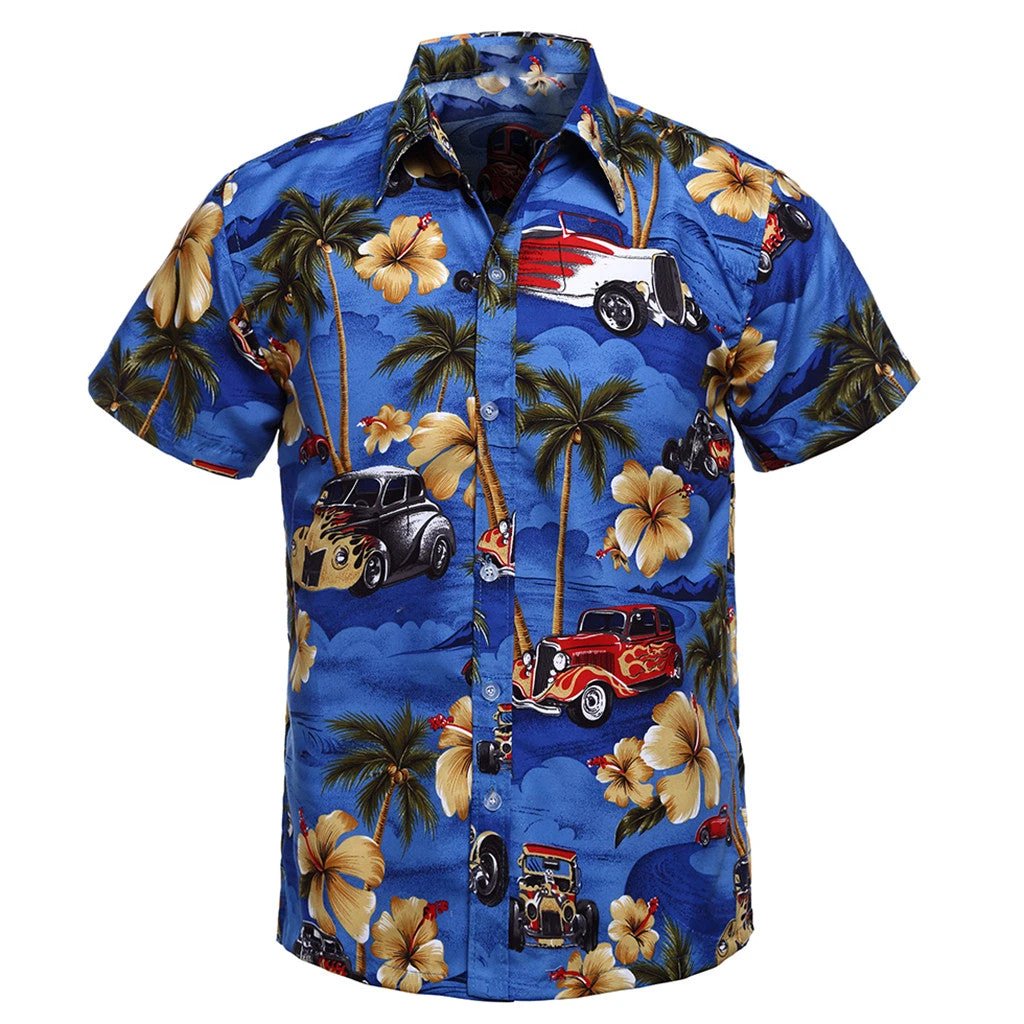 Men's Beach Print Shirt by GJG Denim