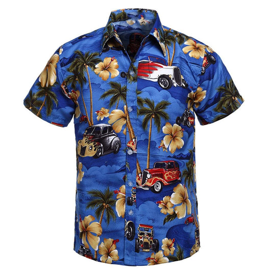 Men's Beach Print Shirt by GJG Denim
