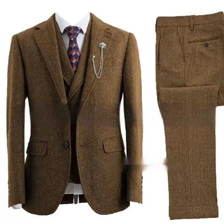 Men's Casual Three-piece Suit by GJG Denim