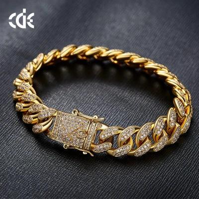 Men's Cuban Chain Link Bracelet by GJG Denim