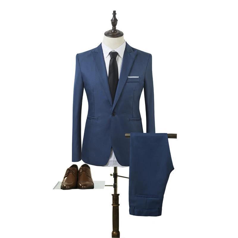 Solid Color Two-piece Leisure Suit For Men by GJG Denim