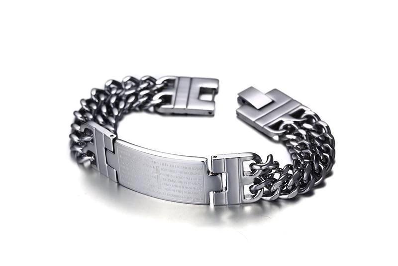 Cross Scripture Men's Bracelet by GJG Denim