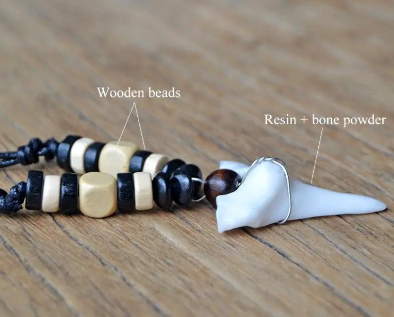 Men's Imitation Shark Tooth Pendant by GJG Denim