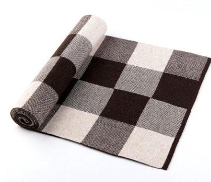 Men's Wool Plaid Scarf by GJG Denim