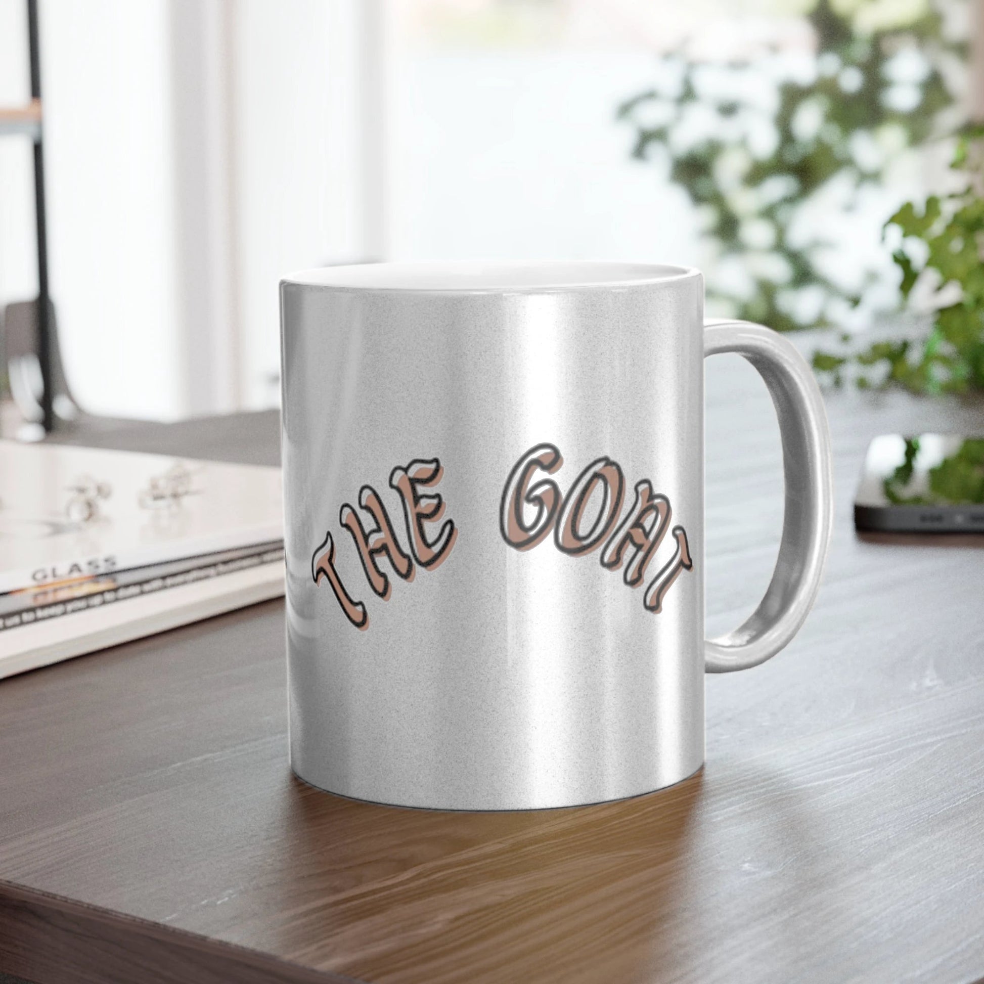 GOAT Metallic Mug - Stylish Silver/Gold Coffee Cup for Trendsetters by Printify