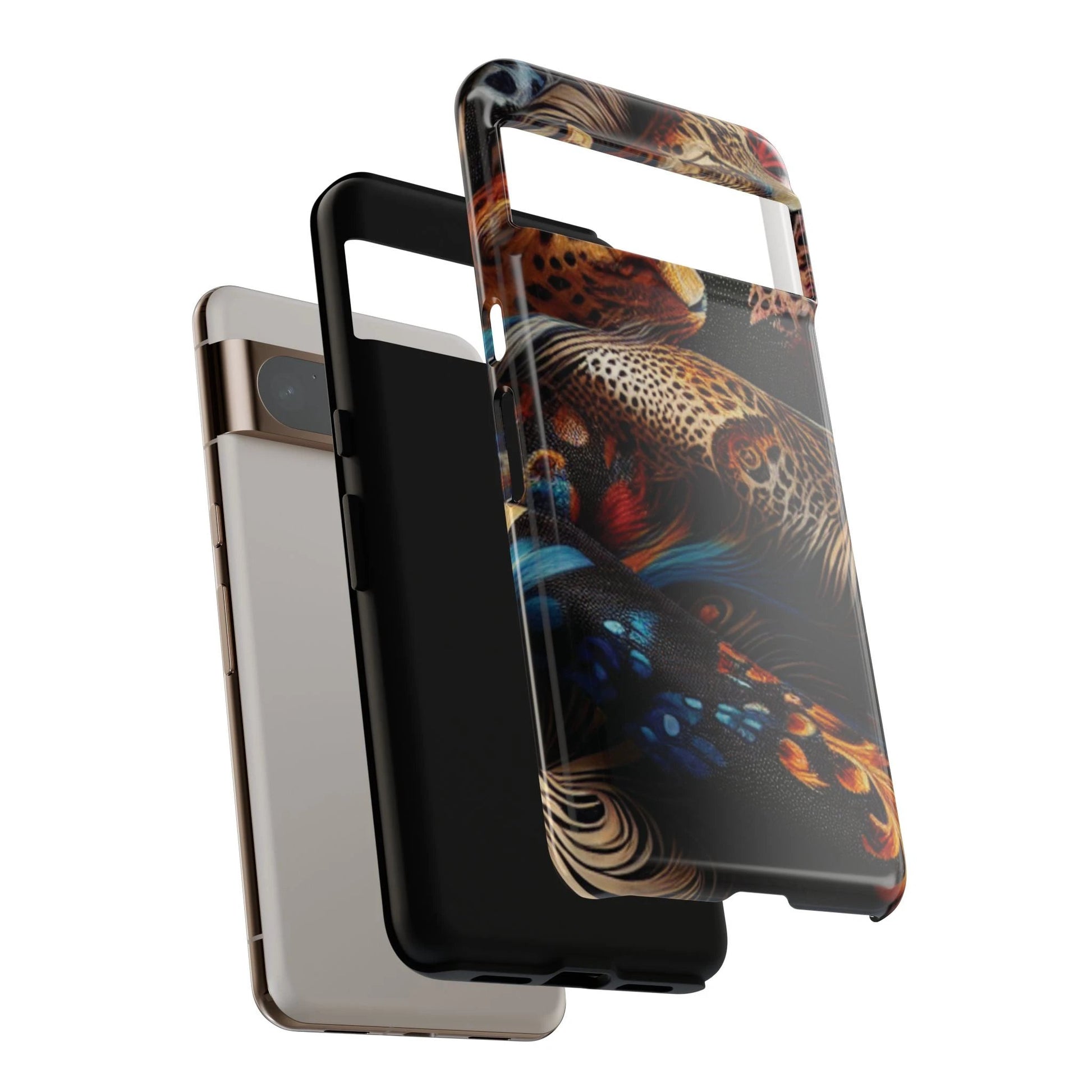 Stylish Tough Phone Case with Elegant Black and Gold Design by Printify