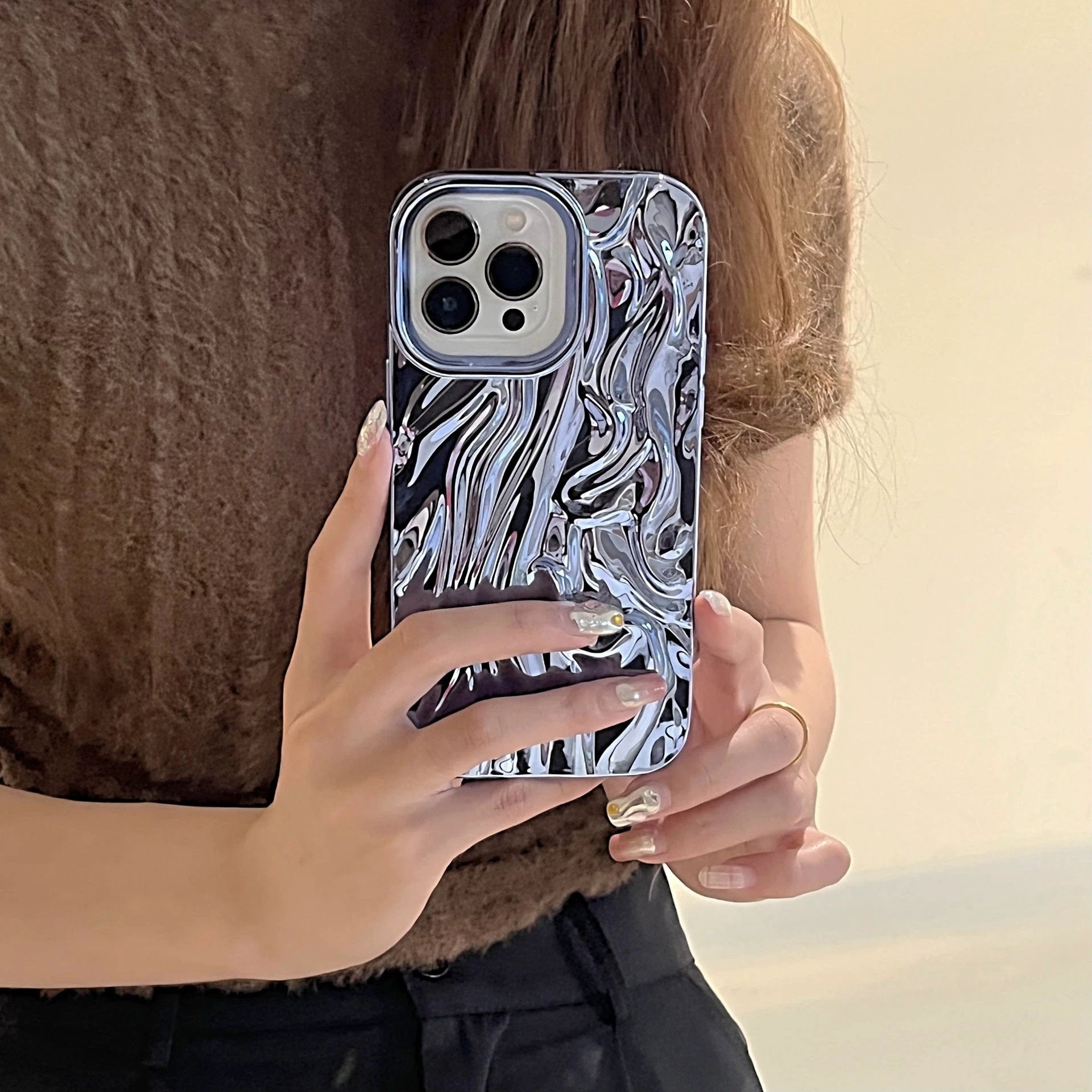 Three-dimensional Pleated Pattern Soft Phone Case by GJG Denim