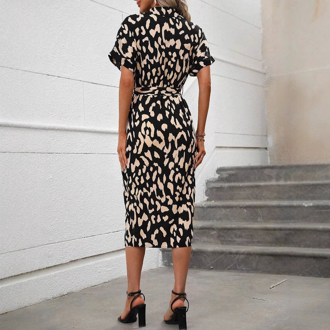 Women's New Leopard Print Dress by GJG Denim