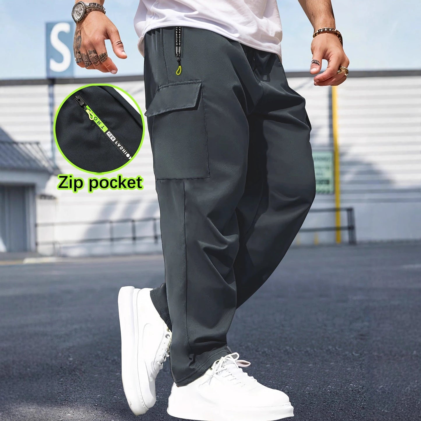 Breathable Cargo Pants For Men by GJG Denim
