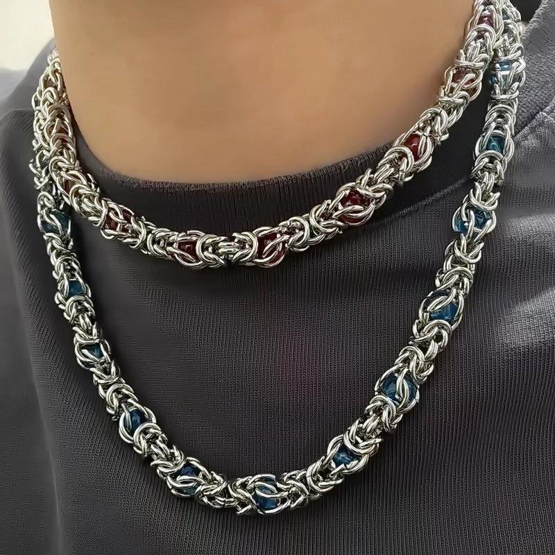 Sapphire Splice Necklace For Men by GJG Denim