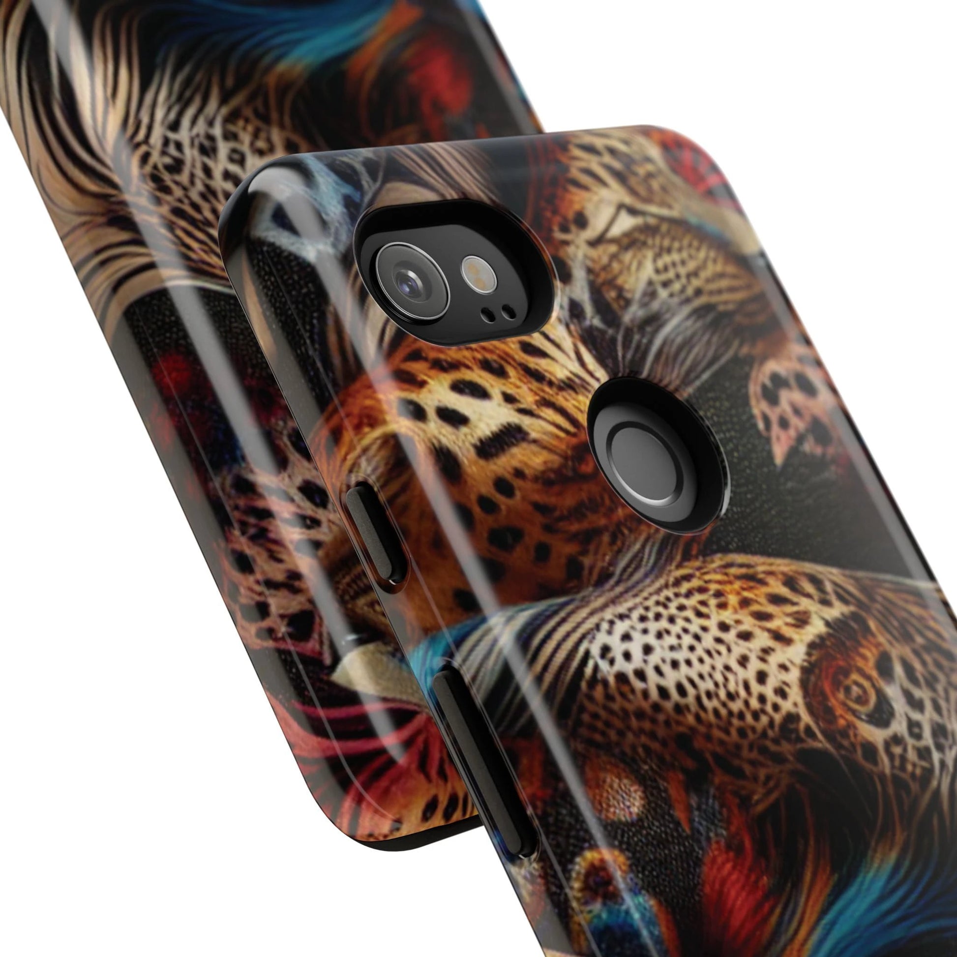 Stylish Tough Phone Case with Elegant Black and Gold Design by Printify