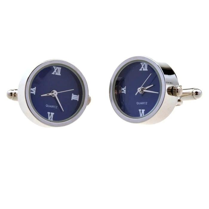 Stainless Steel Quartz Clock Cuff Links by GJG Denim